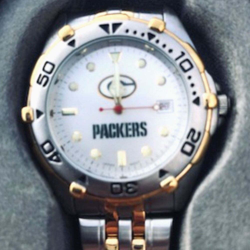 Green Bay Packers Two-Tone Competitor Series Sports Watch ...... New in Case